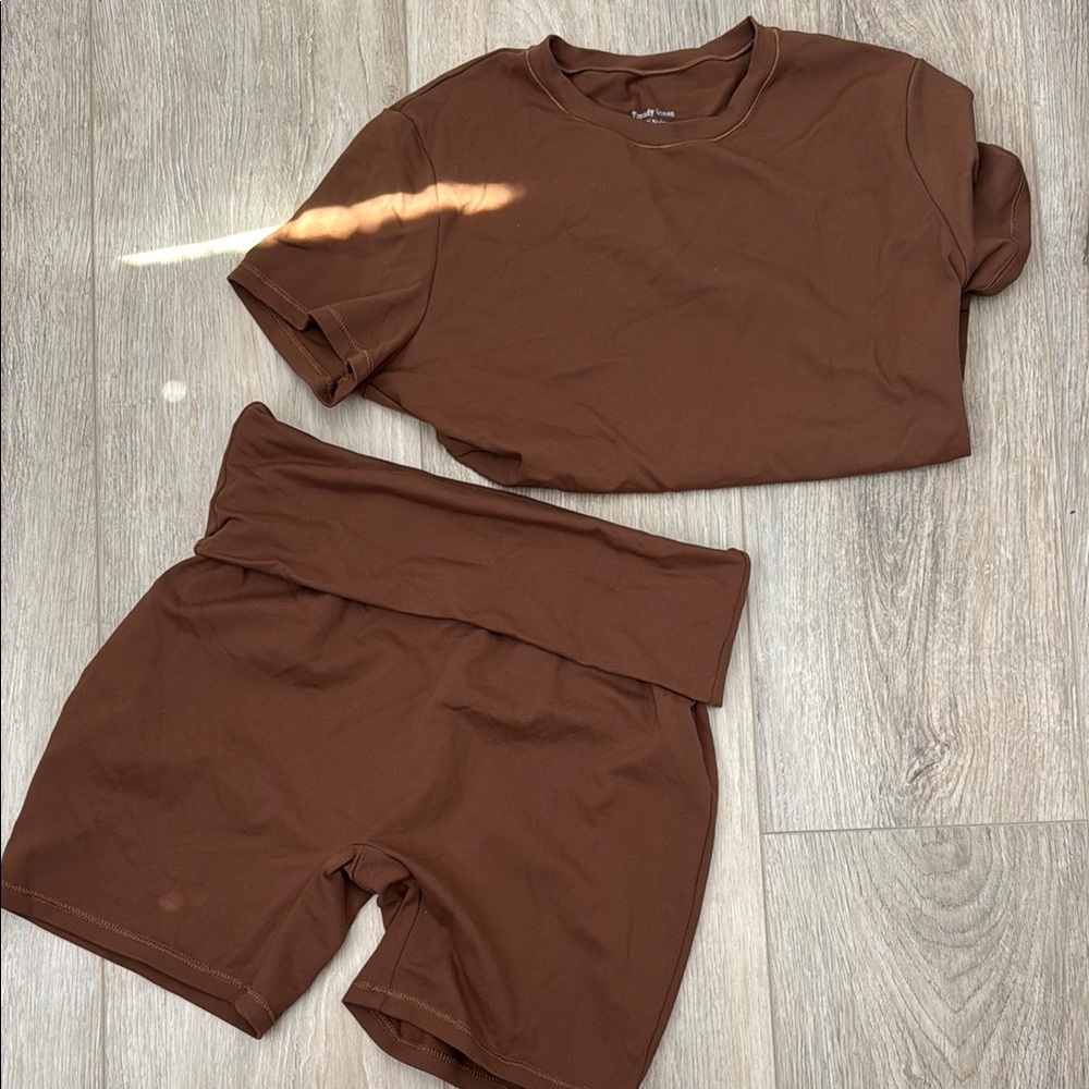 Brown Two-Piece Lounge Set